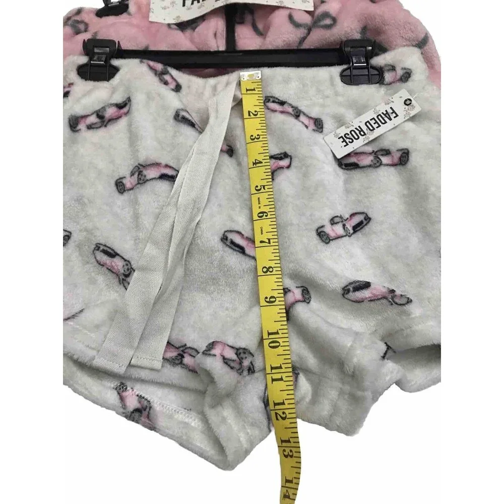 Fade Rose Women’s  Pajamas Shorts Size M Pink/ Ivory Color Intimate  Sleepwear - Picture 6 of 13